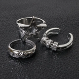 3'lü Y2K Star Yüzük Seti