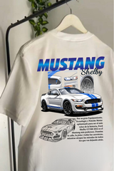 Ferrari & Mustang Retro Baskılı T-shirt