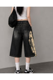 Fishbone Print Baskılı Harajuku Y2K Unisex Şort