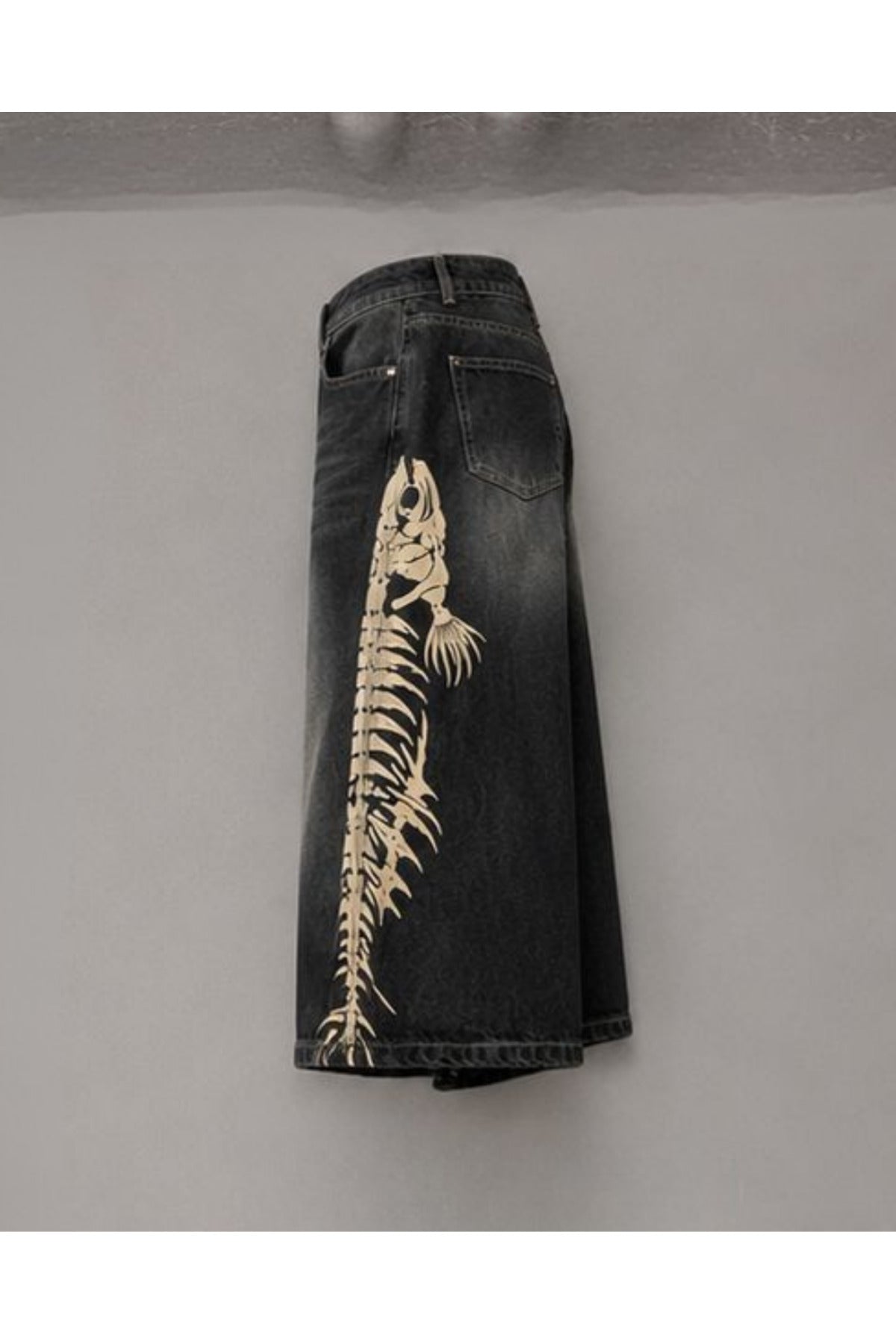 Fishbone Print Baskılı Harajuku Y2K Unisex Şort