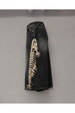 Fishbone Print Baskılı Harajuku Y2K Unisex Şort