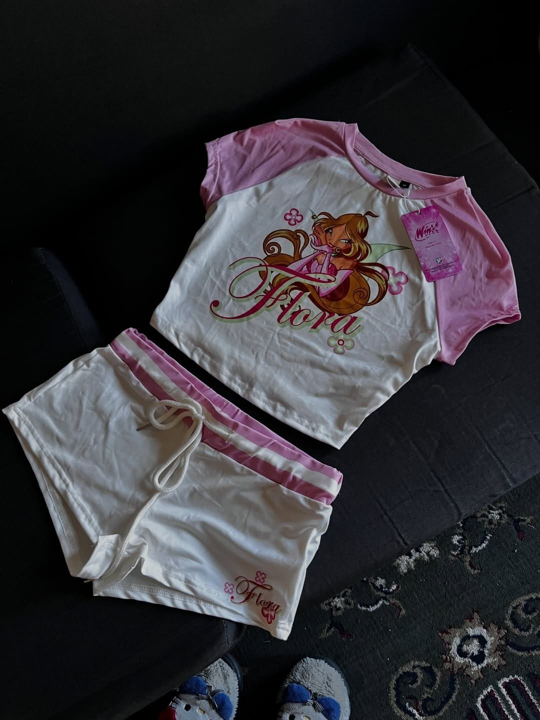 Winx Flora Pembe Şort T-shirt Takım