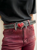 Gothic Heart Punk Tokalı Kemer