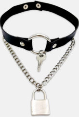 Gothic Anahtarlıklı Kilit Choker Kolye