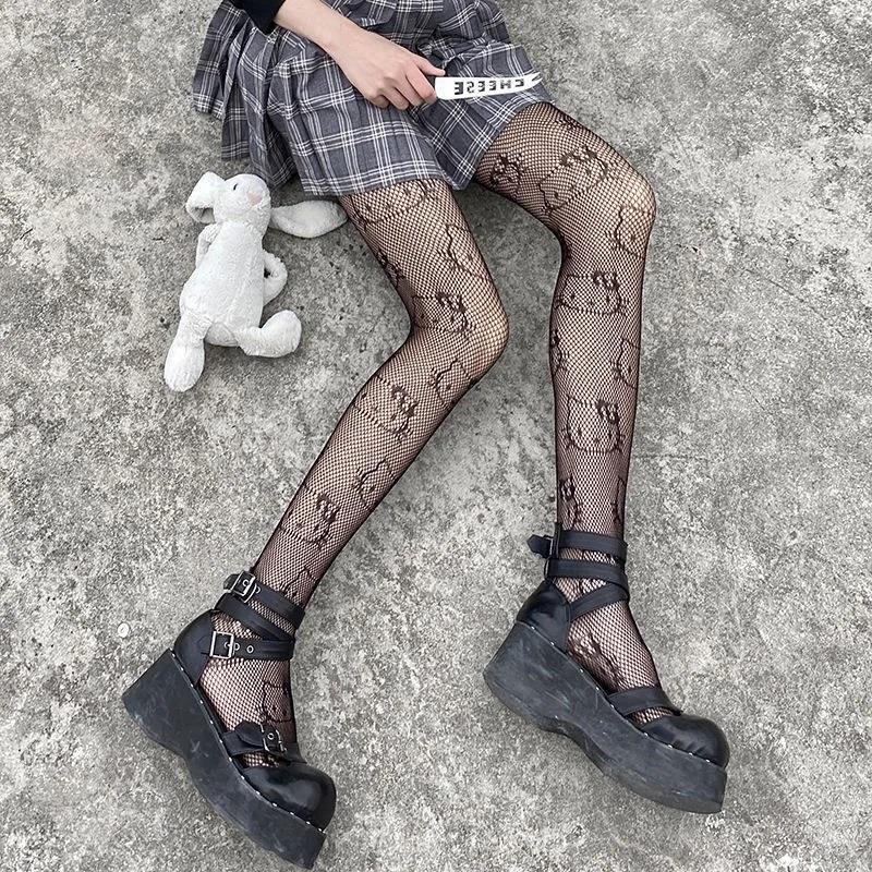 Gothic Hello Kitty Siyah Külotlu Çorap