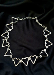 Gothic Kalp Metal Zincir Choker Kolye