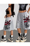 Gothic Love Unisex Baggy Cepsiz Oversize Bermuda Şort