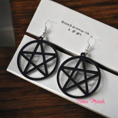 Gothic Pentagram Star Iron Küpe