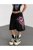 Gothic Skeleton Unisex Baggy Cepsiz Oversize Bermuda Şort