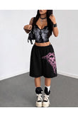 Gothic Skeleton Unisex Baggy Cepsiz Oversize Bermuda Şort