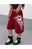 Gothic Skeleton Unisex Baggy Cepsiz Oversize Bermuda Şort