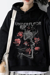 Gothic Underfloor Kapüşonlu Hoodie