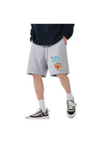 Gumball Baskılı Gri Unisex Penye Şort
