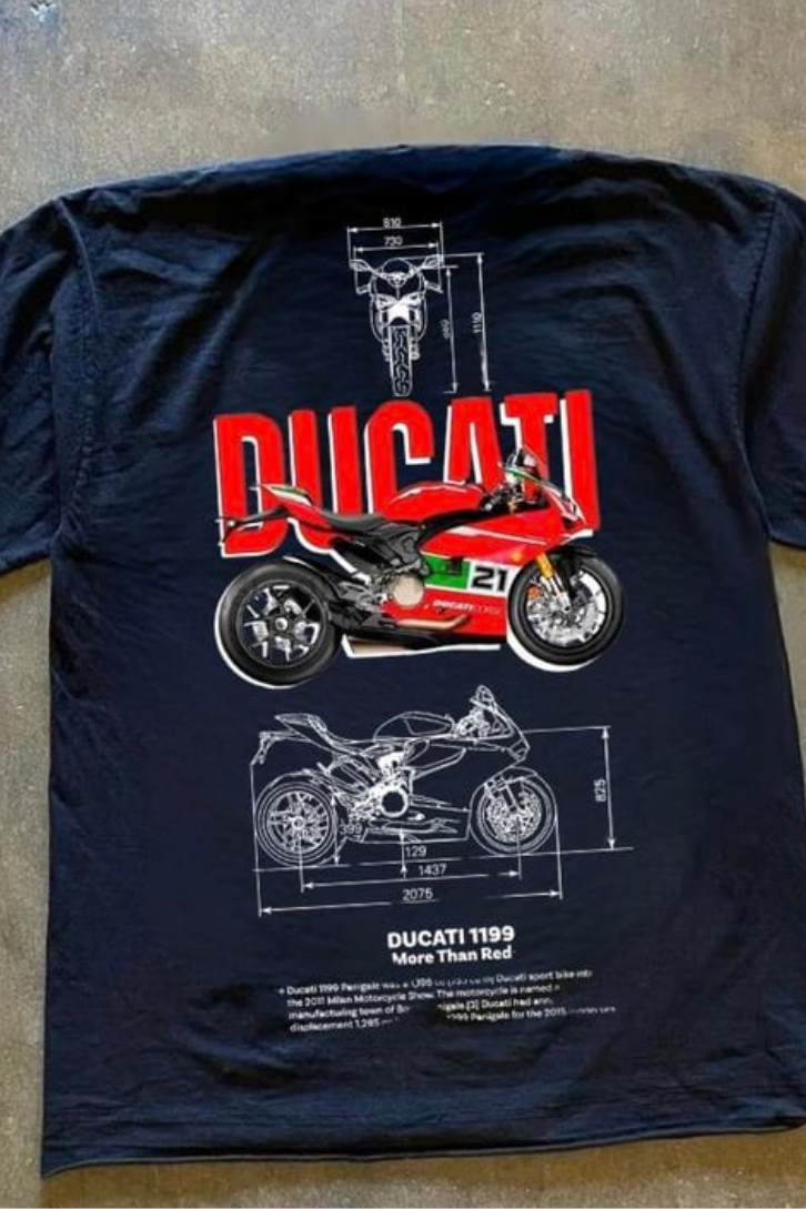 H2R & DUCATİ Detail Oversize Unisex T-Shirt