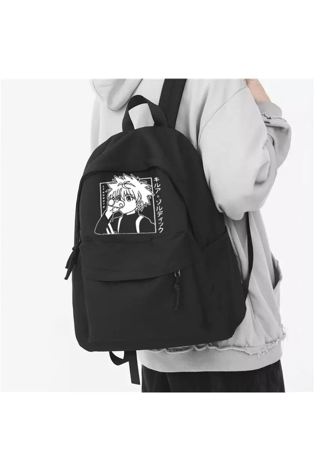 Harajuku Hunter X Hunter Killua Baskılı Unisex Sırt Çantası