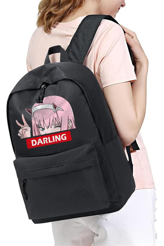 Harajuku Zero Two Darling Baskılı Unisex Sırt Çantası