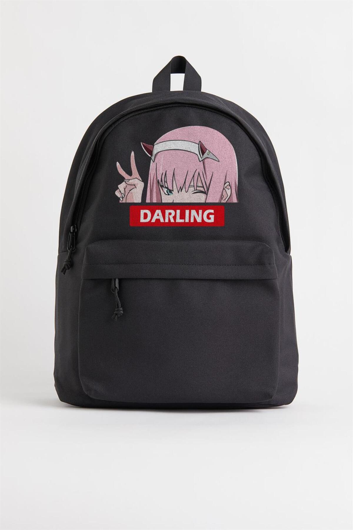 Harajuku Zero Two Darling Baskılı Unisex Sırt Çantası