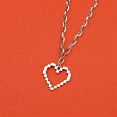 Heart Pixel Tasarım Unisex Kolye