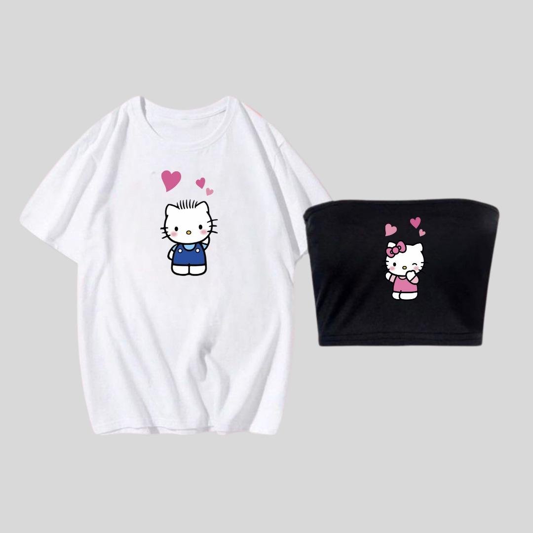 Hello Kitty Couple T-Shirt & Croptop