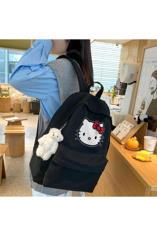 Hello Kitty Head Baskılı Unisex Sırt Çantası