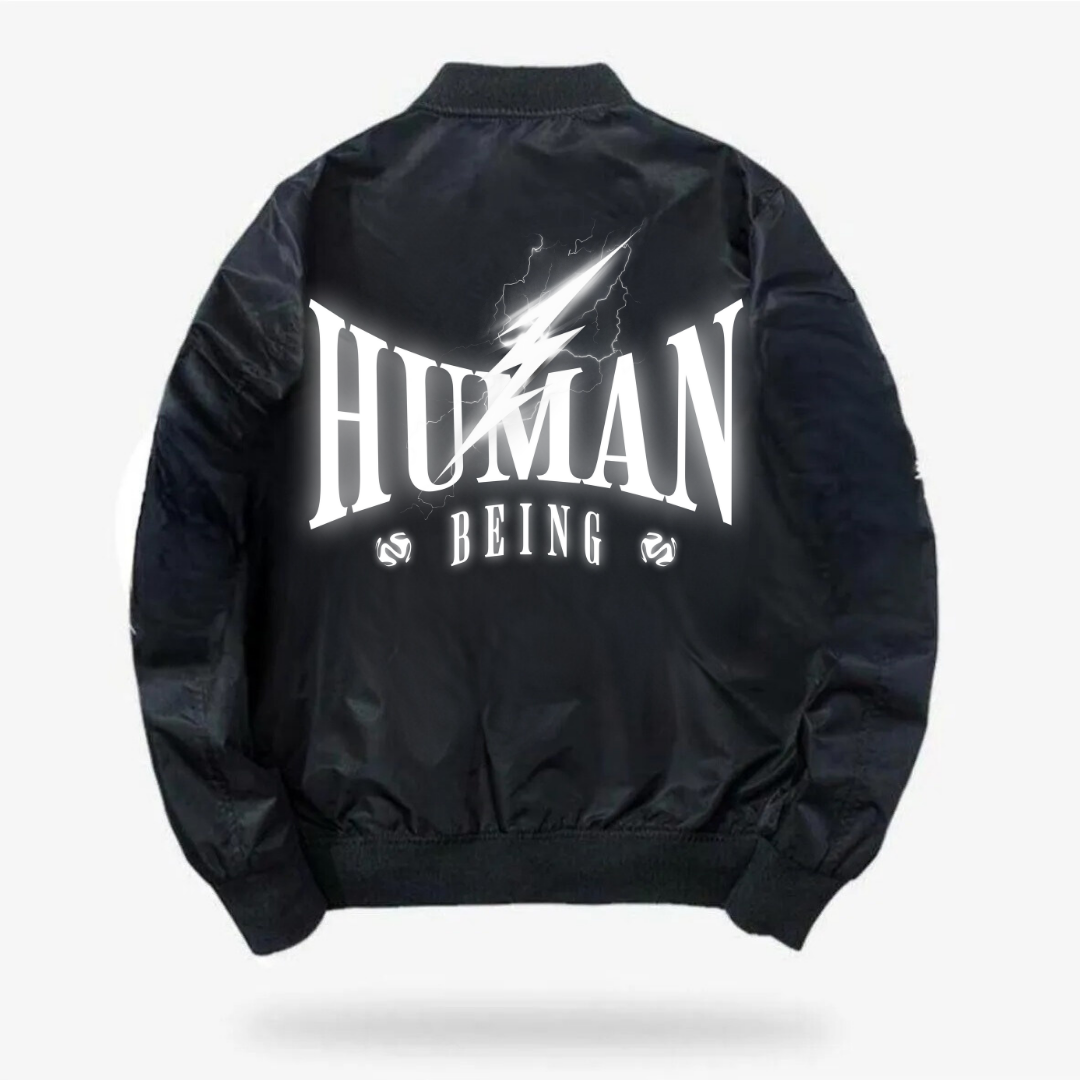 Human Baskılı Unisex Bomber Ceket