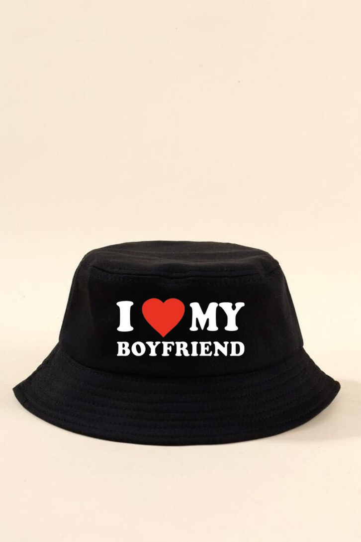 I Love My Boyfriend Bucket Balıkçı Şapka