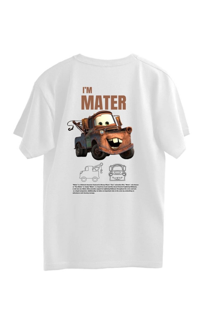 I'am Mater Baskılı Beyaz T-shirt