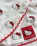 Beyaz Hello Kitty Aesthetic Red Alt Üst Takım