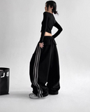 Street Flow Urban Çizgili Oversize Baggy Eşofman Altı