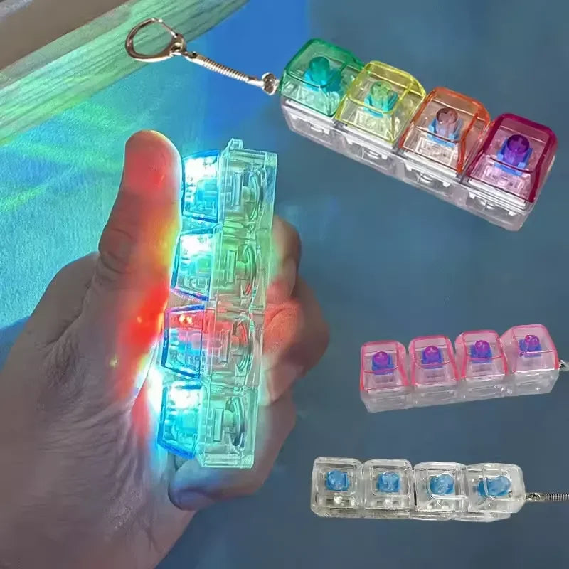 Crystal Clicker LED Keyboard Anahtarlık