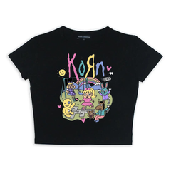 Rock Serisi Korn Siyah Crop