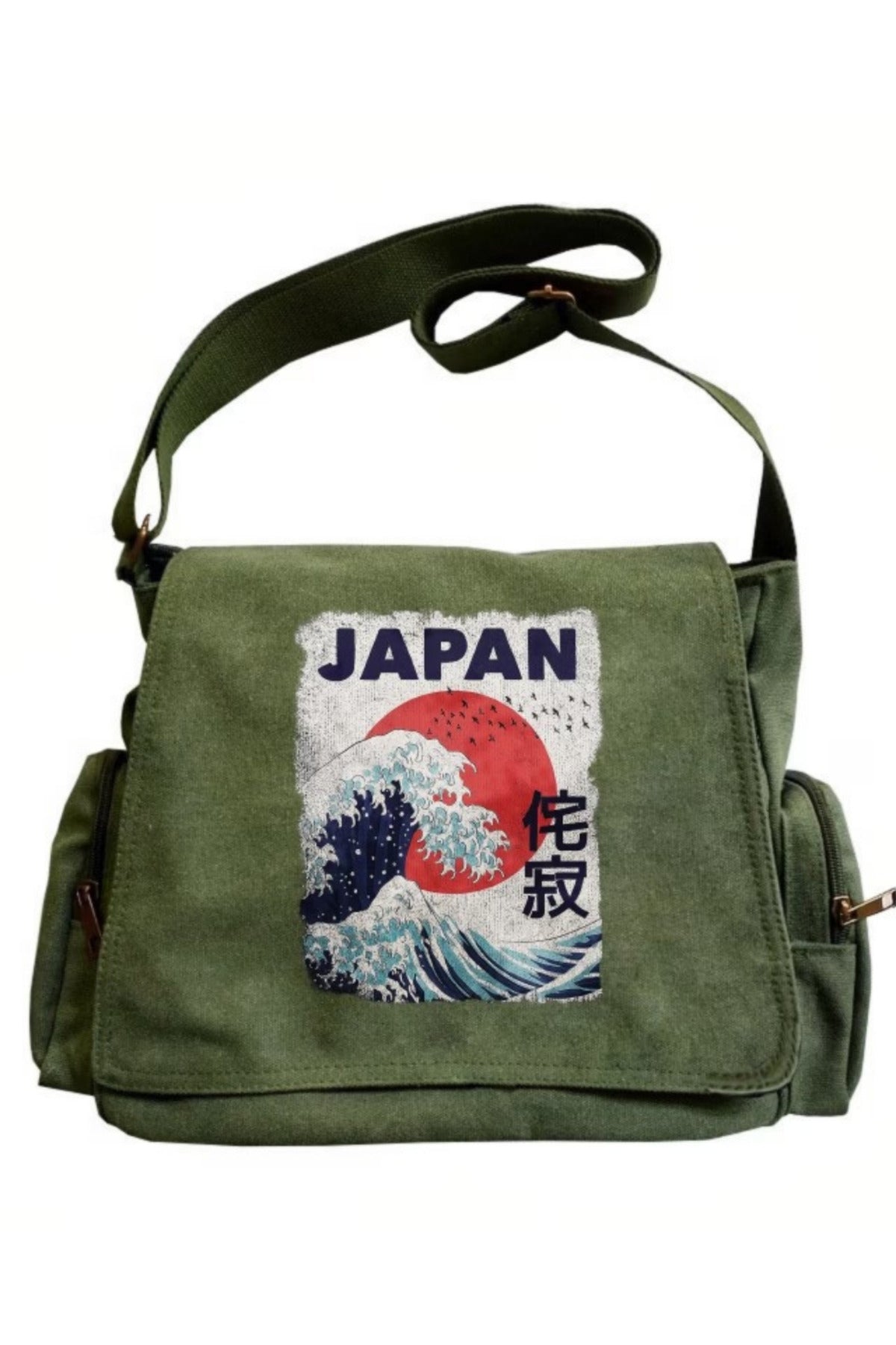 Japan Baskılı Unisex Postacı Çantası