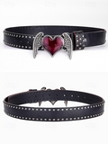 Gothic Heart Punk Tokalı Kemer