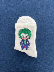 Joker Unisex Beyaz Kolej Çorap