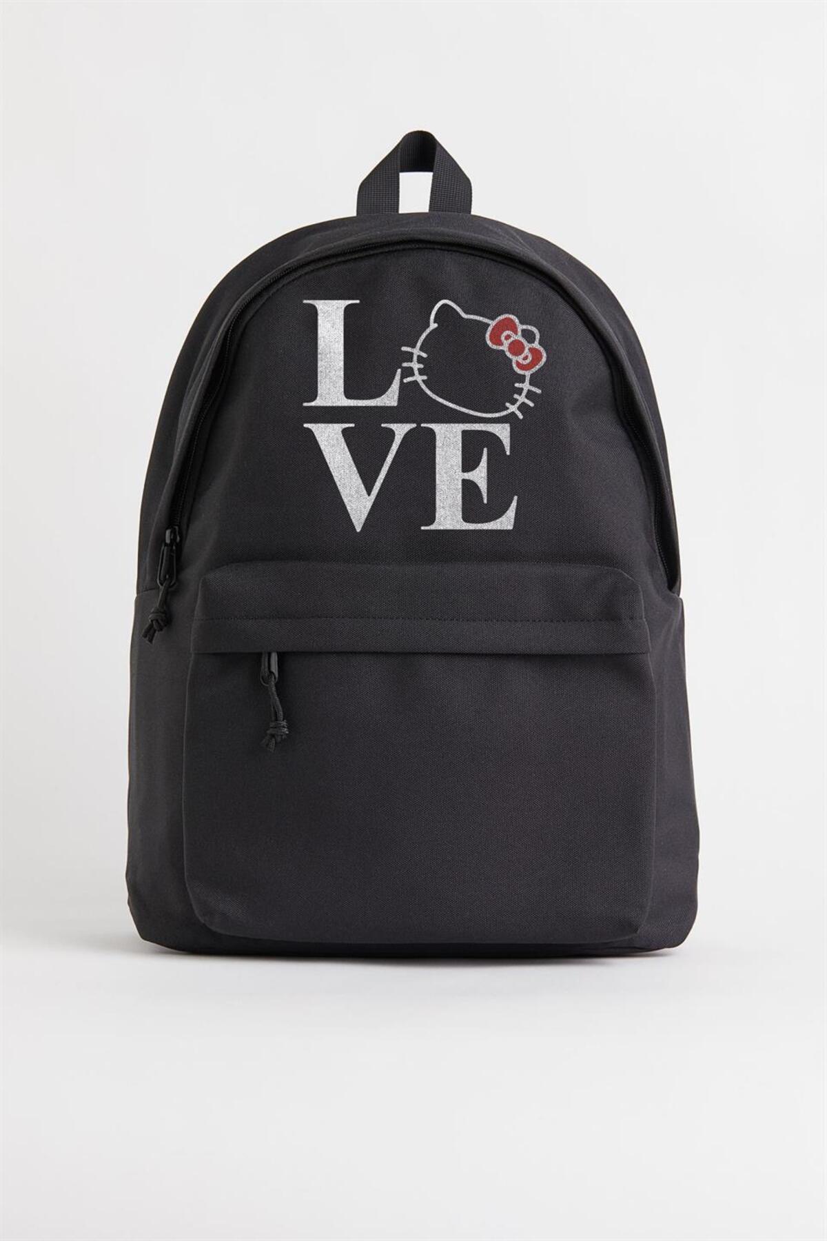 Joon Wear Love Cat Baskılı Unisex Sırt Çantası