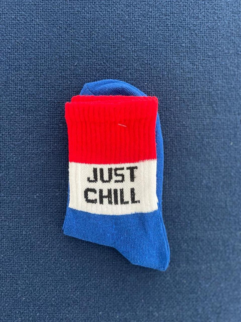 Just Chill Unisex Mavi Kolej Çorap