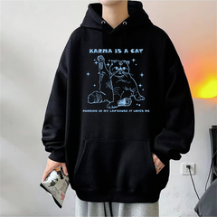 Karma Is Cat Unisex Oversize Hoodie