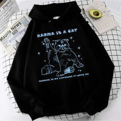 Karma Is Cat Unisex Oversize Hoodie