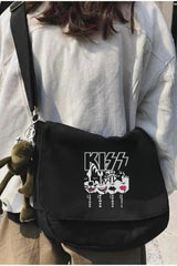 Kiss Unisex Siyah Postacı Çantası