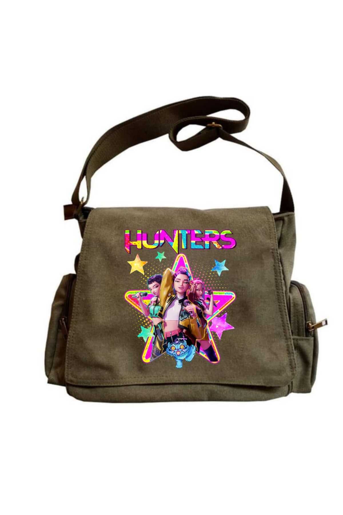 KPop Demon Hunters Baskılı Unisex Postacı Çantası