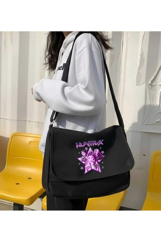 KPop Demon Hunters Baskılı Unisex Postacı Çantası