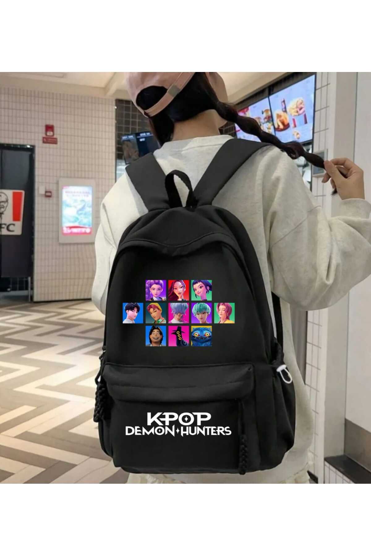 KPop Demon Hunters Detail Baskılı Okul, Dershane, Kurs Sırt Çantası