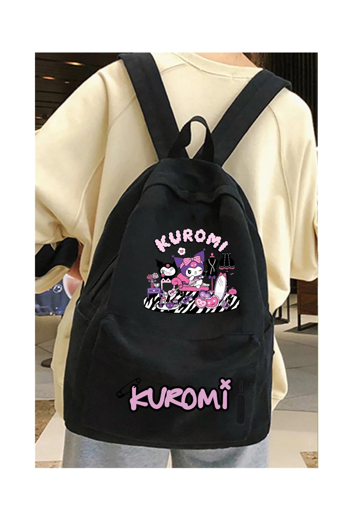 Kuromi Baskılı Sırt Okul Çantası
