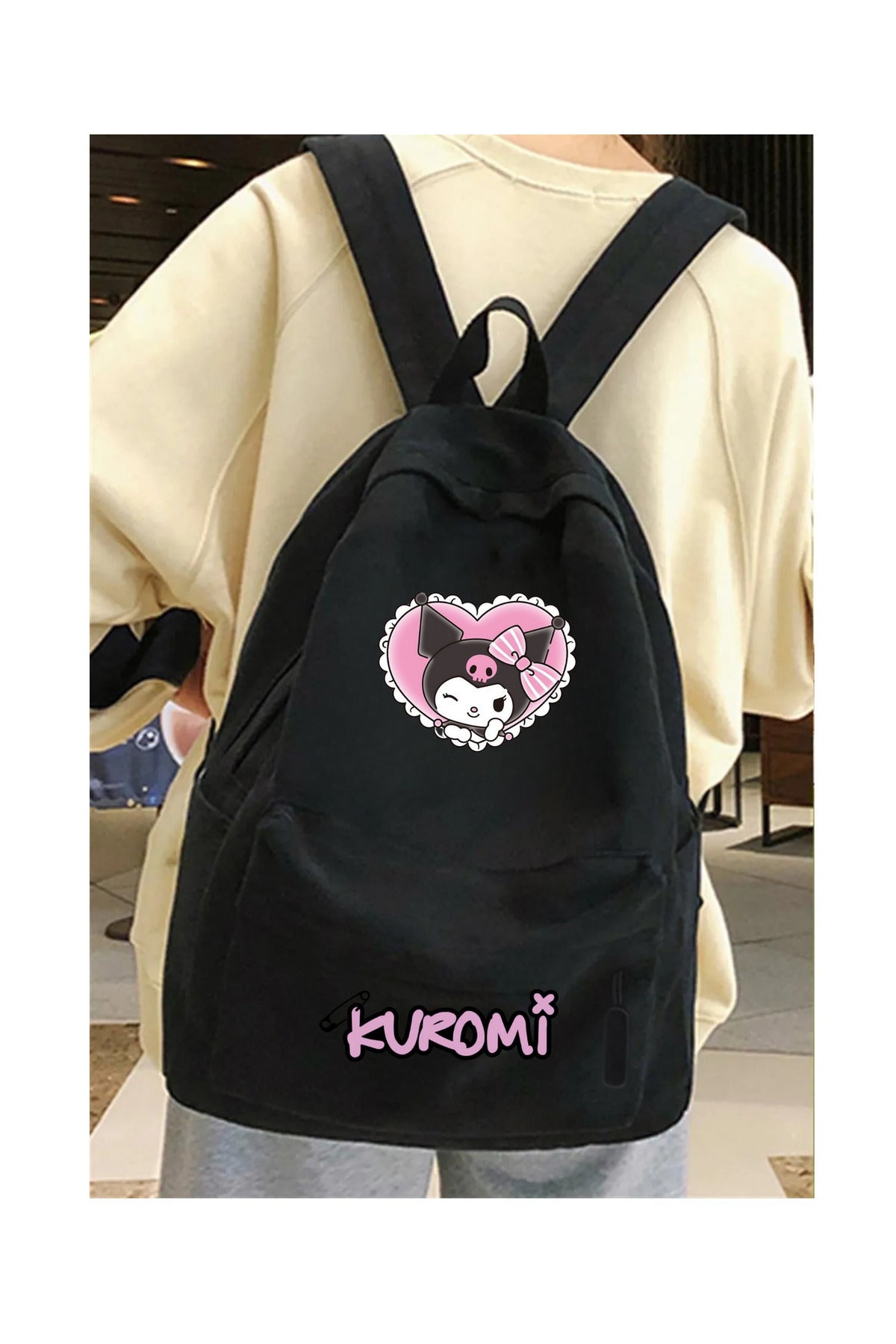 Kuromi Baskılı Sırt Okul Çantası