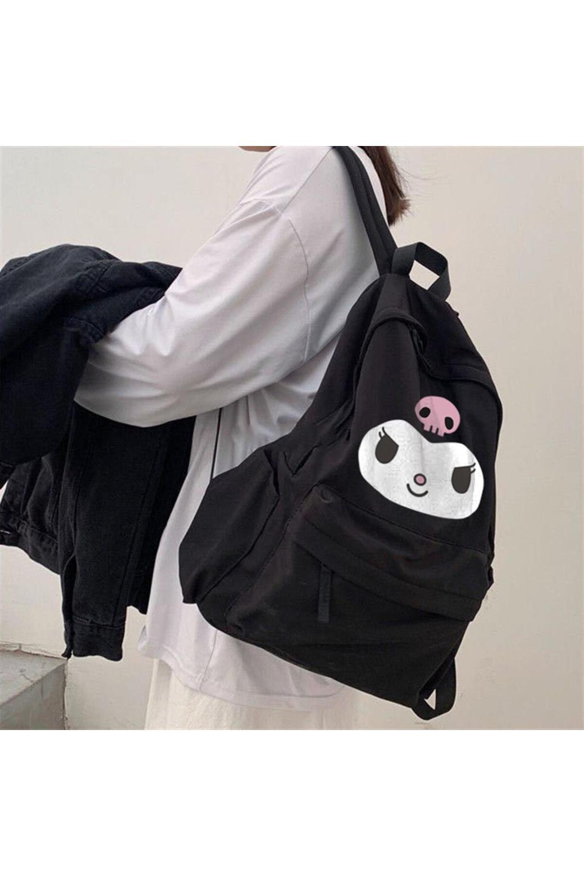 Kuromi Face Baskılı Unisex Sırt Çantası
