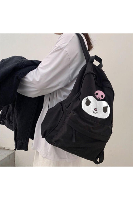 Kuromi Face Baskılı Unisex Sırt Çantası