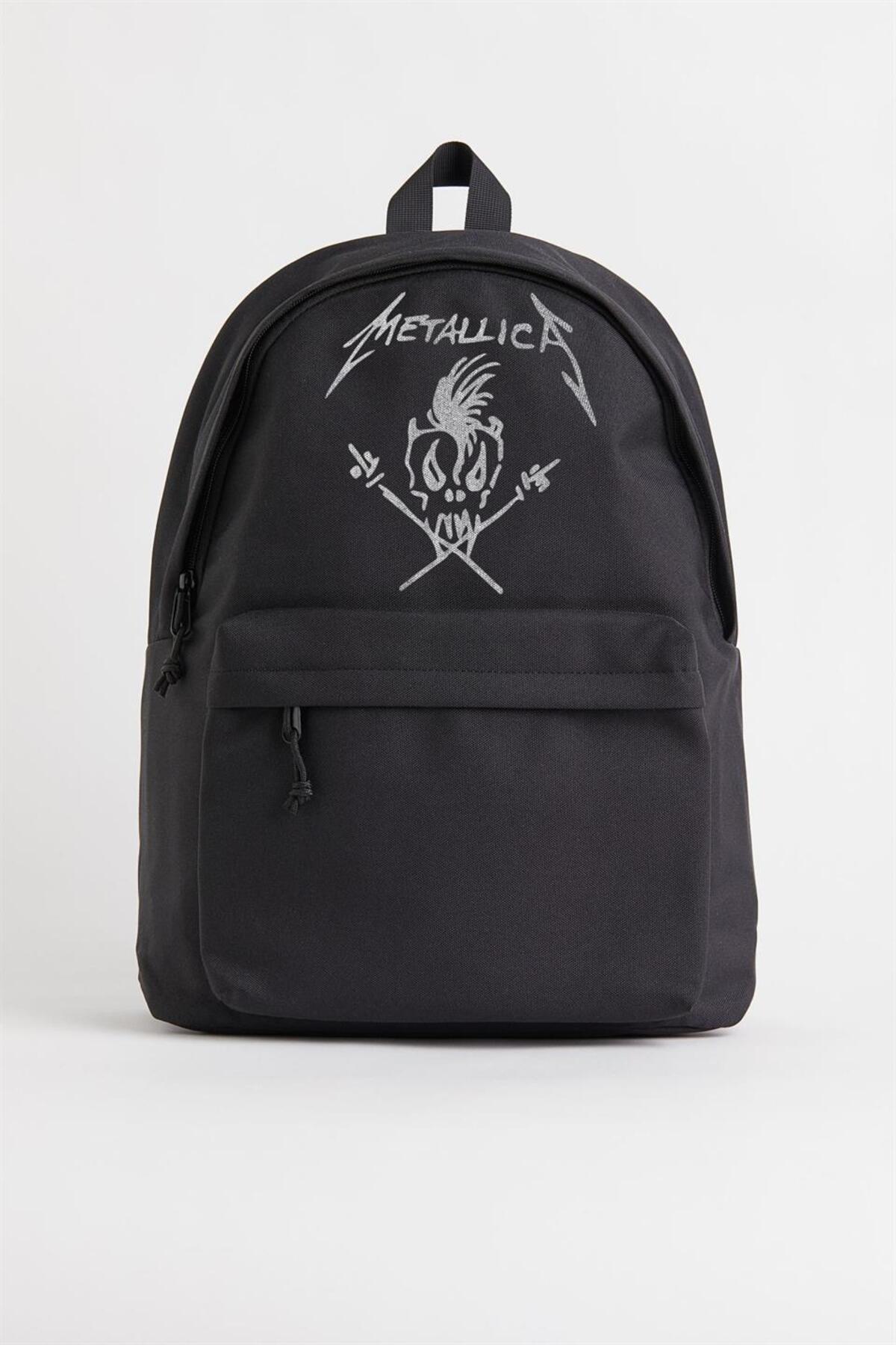 Küt Küt Metallica Skull Baskılı Unisex Sırt Çantası