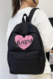 M F Blackpink Heart Baskılı Unisex Sırt Çantası