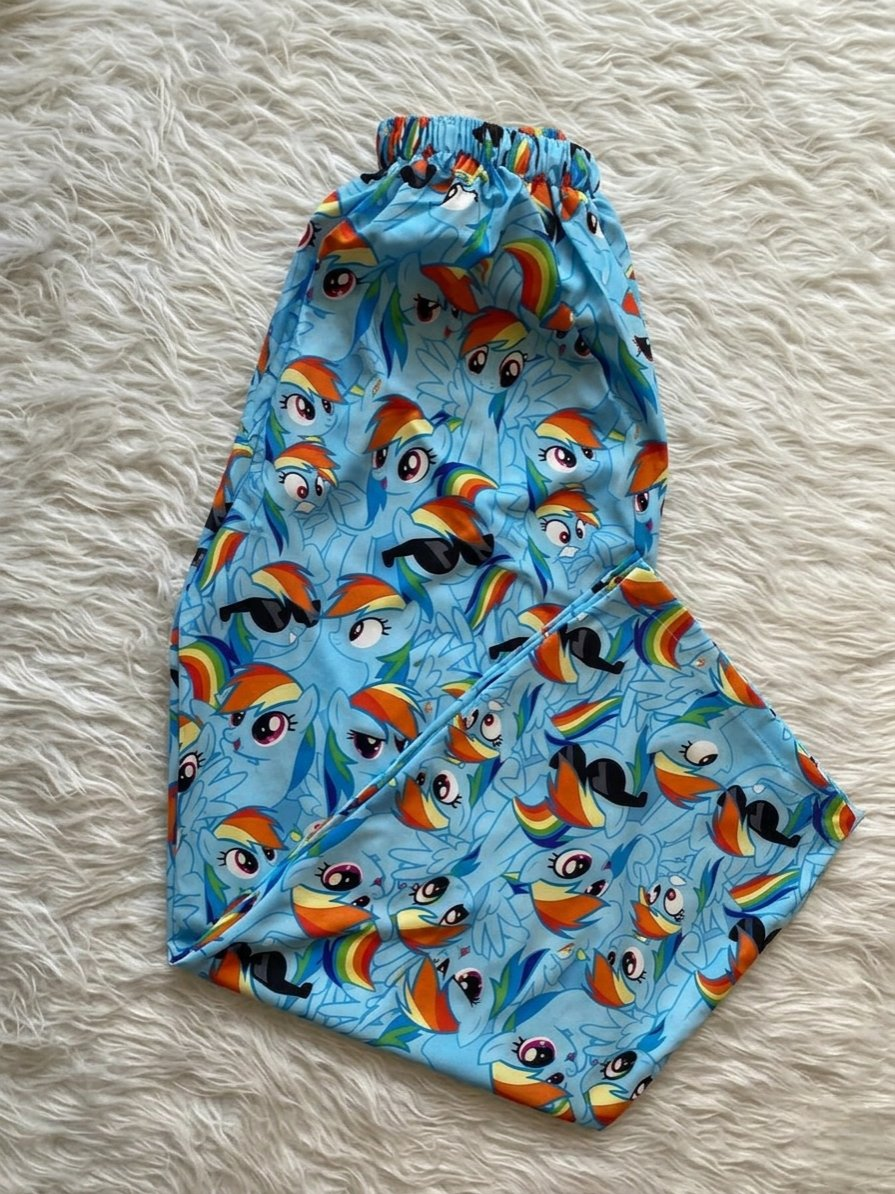 Mavi My Little Pony Rainbow Dash Şık Alt Pijama