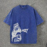 Yıkamalı Blast Oversize Vintage T-shirt